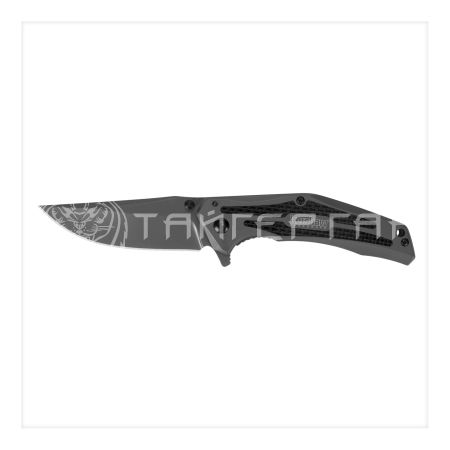 Нож складной Kershaw рукоять нержав. сталь/карбон, клинок 8Cr13MOV серый  K8300 Duojet