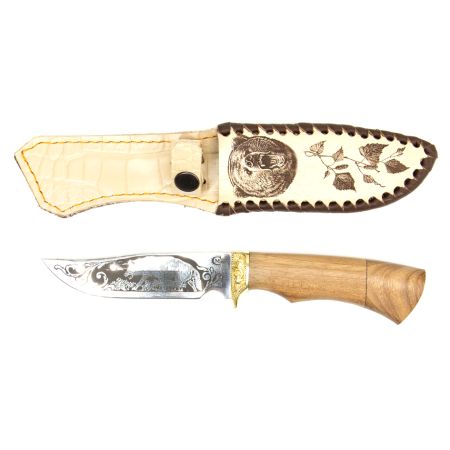 Нож Юнкер ,ст.65х13,литье,рукоять из ценных пород дерева,гравировка