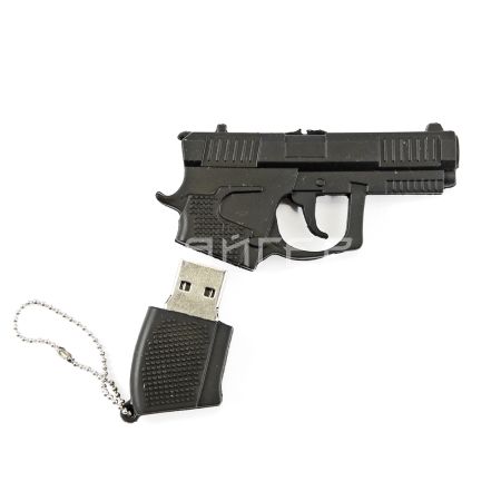 Флешка в виде пистолета (черная) (импорт)