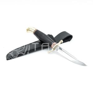 Нож Фокс-1 / 95х18 / береста / Текстолит / логотип РОСО+