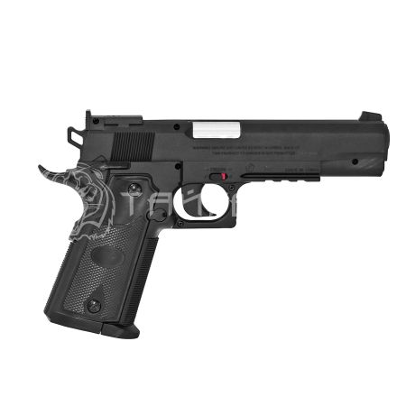 Пистолет газобалон. CO2 Stalker S1911T (аналог Colt 1911) к.4,5 пластик, черный