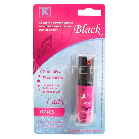Баллончик самообороны Black Lady 25 мл