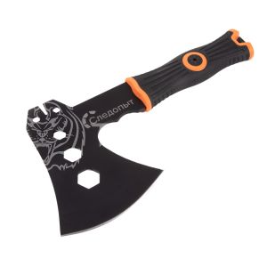 Топор туристический "СЛЕДОПЫТ" 240*130*85 мм, 350 гр., с шестигран., прорезин. ручка, PF-AT-09