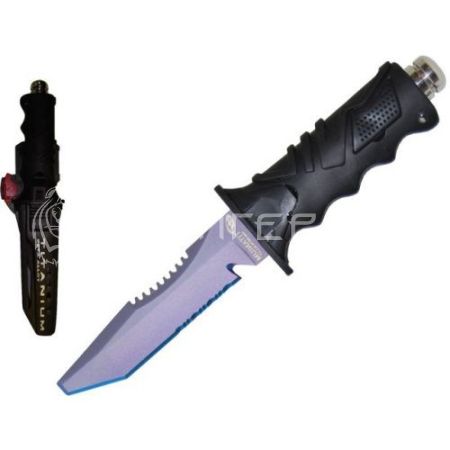 Тактический титановый нож QT500 SAW-BL
