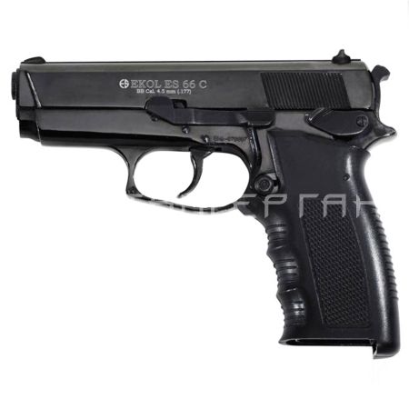Пистолет газобалон. CO2 Ekol ES 66C к.4,5 черный (0221)