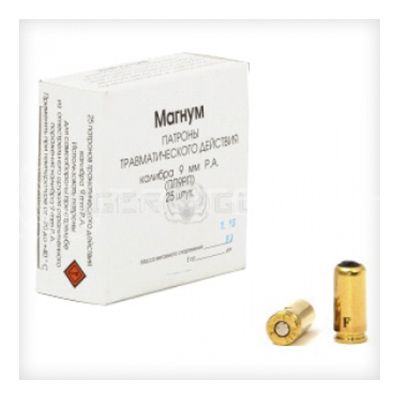 Патрон Фортуна 9 PA травм. рез. пуля Магнум сталь (25шт/1000)
