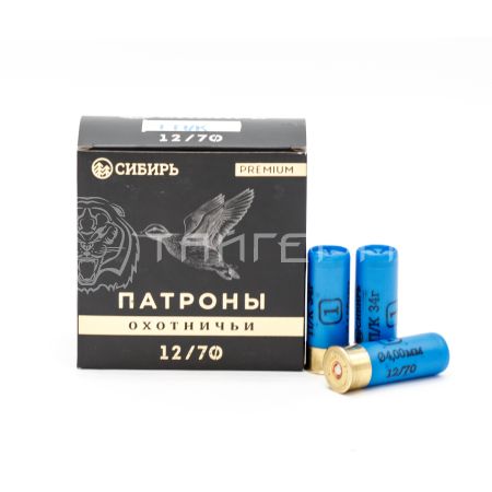 Патрон 12/70 №1 34г Сибирь Премиум (25/250)