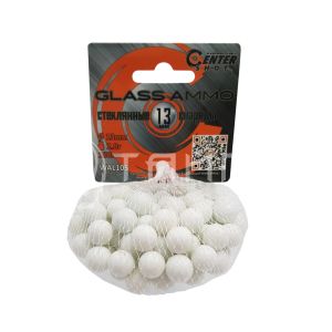 Шарик 13мм стеклянный для рогаток Centershot  (100 шт)  WAL105