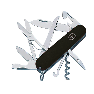 Нож перочинный Victorinox Huntsman (1.3713.3) 91мм 15функц. черный карт.коробка