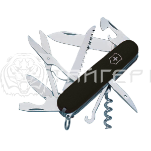 Нож перочинный Victorinox Huntsman (1.3713.3) 91мм 15функц. черный карт.коробка