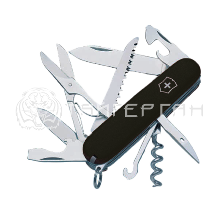 Нож перочинный Victorinox Huntsman (1.3713.3) 91мм 15функц. черный карт.коробка