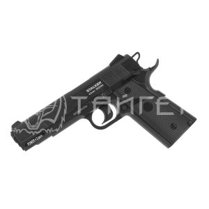 Пистолет газобалон. CO2 Stalker S1911M (Colt 1911) к.4,5 металл, 120 м/с, чёрный, ST-12051M