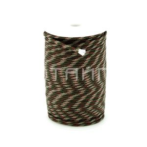 Шнур паракордовый туристический 100 м лесной камуфляж 