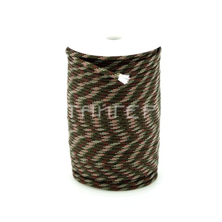 Шнур паракордовый туристический 100 м лесной камуфляж 