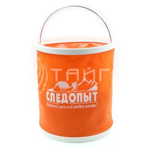 Ведро складное "СЛЕДОПЫТ", 11 л, оранж., без чехла/40/  PF-CT-F17