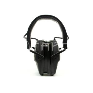 Наушники активные ShotTime 44 стрелковые, NRR 22dB, мягкое оголовье кожа+ткань, чёрные EST-44B
