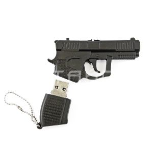 Флешка в виде пистолета (черная) (импорт)