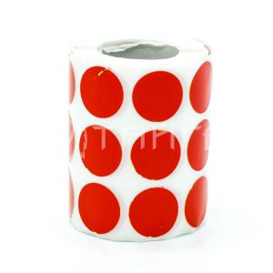 Мишень бумажная самоклеющаяся Круг 2,5 cm проявляющая попадание 5435R (красные)