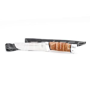 Нож  Н55 ЭИ107 дюраль, береста