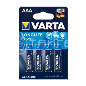 Батарейка VARTA LONGLIFE POWER AAA LR 03 бл 4