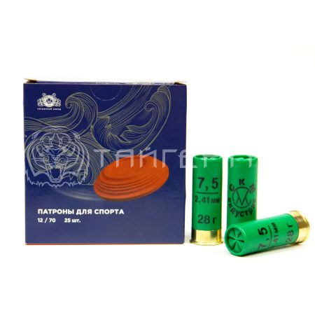 Патрон 12/70 №7,5 28г Компакт Спортинг СКМ п.Импорт (25/250)