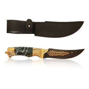 Нож Русский-3 сув колп №8415 дамаск, в короб.2-х (Росоружие Златоуст)