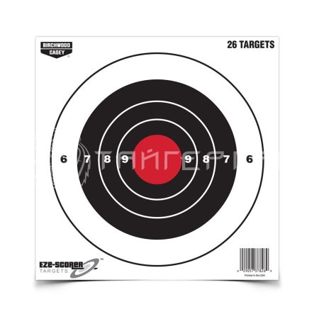 Мишень бумажная Birchwood Bull's-eye Paper Target (26 шт) 200мм  37826