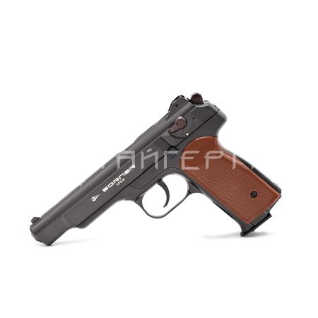 Пистолет газобалон. CO2 BORNER APS-M Black металл к.4,5