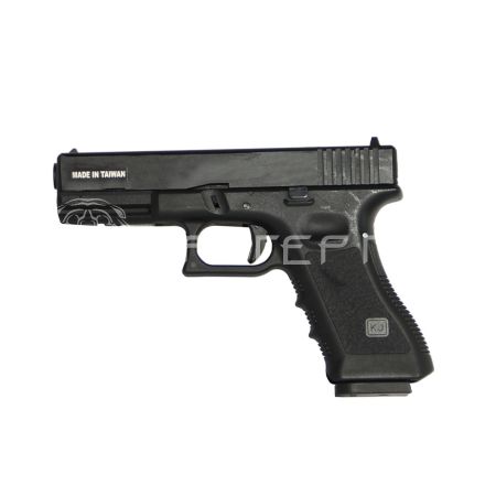 Пистолет пневм. Green GAS KJW GLOCK G17 GBB к.6 мет. слайд, модель - KP-17.GAS Black