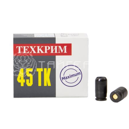 Патрон Техкрим 45ТК травм. рез. пуля Black Maximum (20шт)
