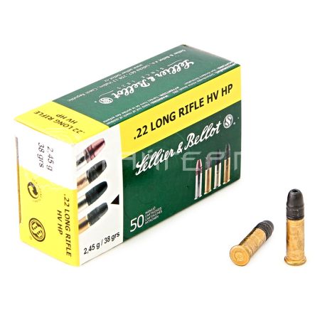 Патрон .22 LR S&B HV HP 2,45г/38гр экспансивная (50шт)