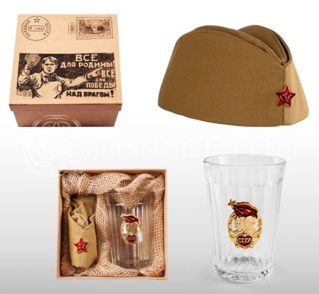 Подарочный набор с пилоткой «ПОСЫЛКА НА ФРОНТ» ВД6589