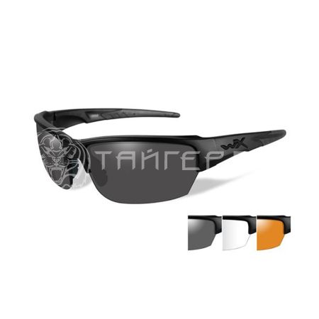 Очки Wiley X Saint 3 линзы прозрачная, дымчато-серая и янтарная