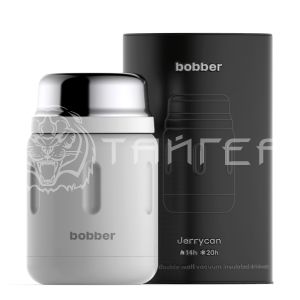 Термос для еды, вакуумный, бытовой, тм "bobber". Объем 0.7 литра. Артикул Jerrycan 700 ml Sand Grey