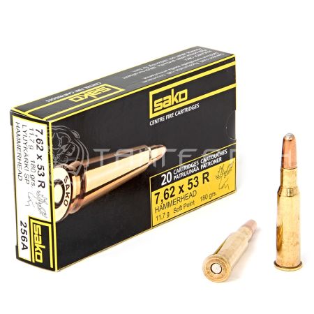 Патрон 7,62х53R(7.62x54)  SAKO SP Hammerhead 11.7 гр (20)