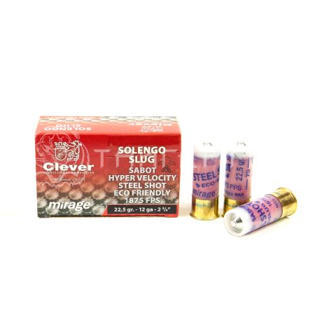 Патрон 12/70 пуля Sabot Slug 22,5г Clever (10/200)