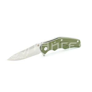нож складной, рукоять зеленая G10, клинок D2 QS105-B
