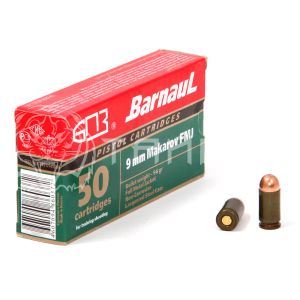 Патрон 9x18 (9 мм Makarov) БПЗ FMJ 6,1г/94гр об. лак. гильза (50/1000шт)