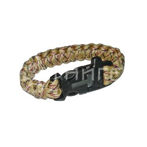 Браслет "СЛЕДОПЫТ" из паракорда со свистком и огнивом, 24,5х2 см/250/  PF-PD-02S