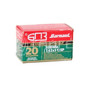 Патрон 7,62х51 БПЗ SP 9,1г/140гр п/об. лак. гильза (20шт)