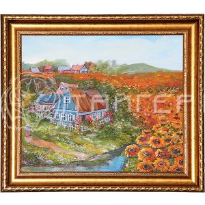 Картина "Домик в деревне" 58х50,5 см