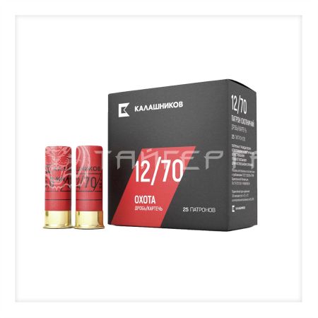 Патрон 12/70 №1 32г б/к КАЛАШНИКОВ (25/250)