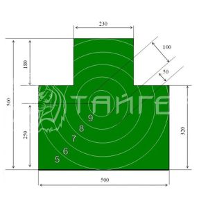 Мишень для пристр. пистолетов №4 грудная (500 шт/уп) М4п