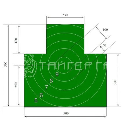 Мишень для пристр. пистолетов №4 грудная (500 шт/уп) М4п
