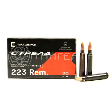 Патрон 5,56х45 Стрела FMJ 4,0г/62гр об. лак. гильза (20шт)