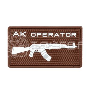 Нашивка PVC/ПВХ с велкро AK Operator коричнневый ZL00969