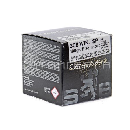 Патрон .308 Win S&B SP 11,7г/180гр (50шт)