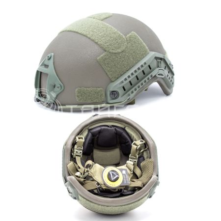 Шлем тактический без ушей с Team Wandy