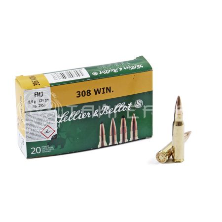 Патрон .308 Win S&B FMJ 8,0г/124гр (20шт)
