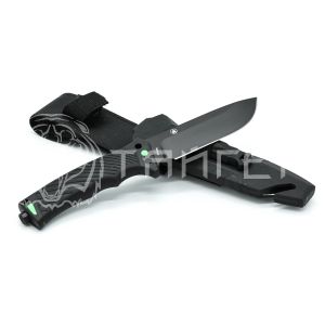 Нож туристический Ganzo G8012V2-BK с паракордом